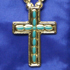 This is a Navajo, silver and turquoise cross occasionally worn by Brother David.